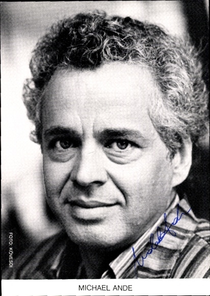 KP aktor Michael Ande, portret, autograf