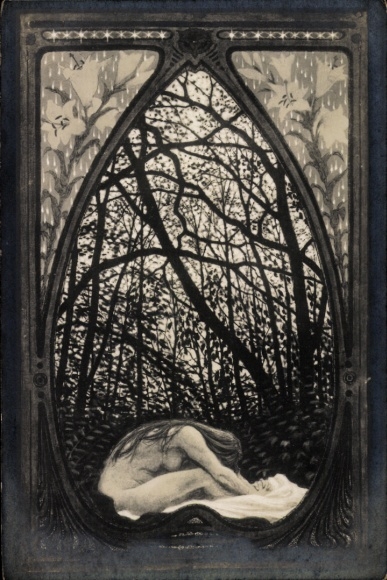 Art Nouveau Artist Postcard Fidus, Twilight Waves
