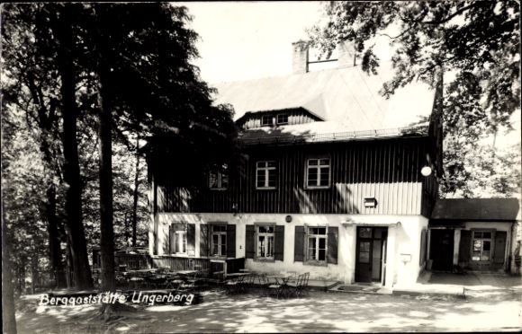 Postcard Neustadt in Sachsen, Berggaststätte Ungerberg, owner Fritz Thomas