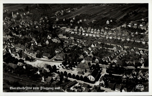 Ak Ebersbach an der Fils, Fliegeraufnahme