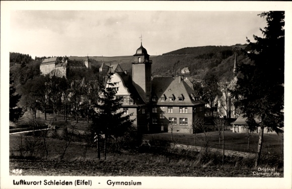 Postcard Schleiden in the Eifel, high school