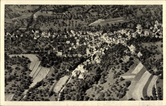 Postcard Neidlingen an der Teck Baden Württemberg, aerial photograph