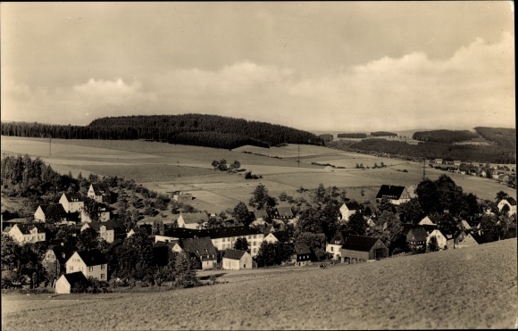 Postcard Gelenau in the Erzgebirge of Saxony, Panorama