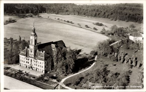 Postcard Birnau Uhldingen Mühlhofen am Bodensee, aerial photograph