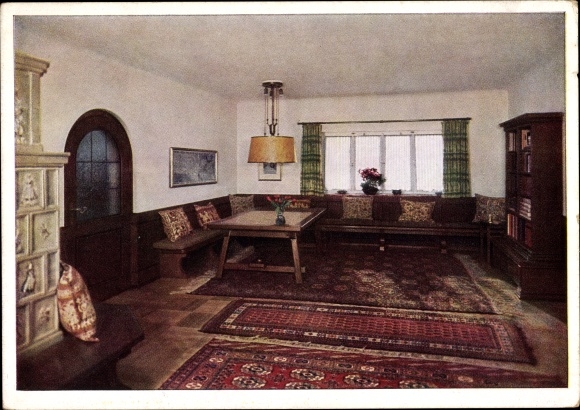 Ak Obersalzberg Berchtesgaden in Oberbayern, Haus Wachenfeld, Wohnzimmer, Photo Hoffmann 6952