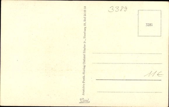 Postcard Braunlage in the Upper Harz, Café Dietze in winter
