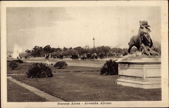 Postcard Buenos Aires Argentine, Alvear Avenue