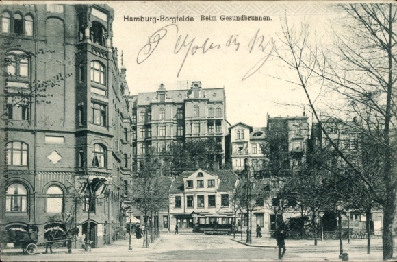 Ansichtkaart Hamburg Mitte Borgfelde, bij de Gesundbrunnen