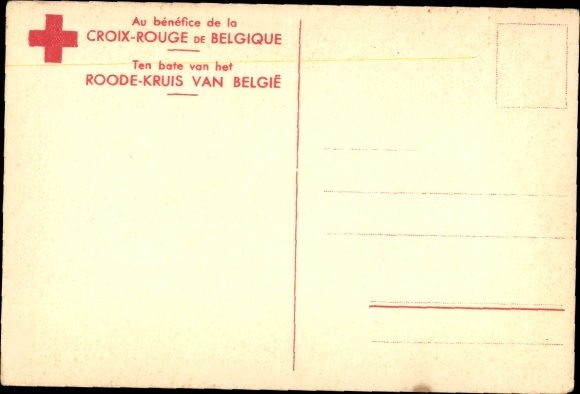 Artist Postcard Belgian Red Cross, Children Visiting the Sick