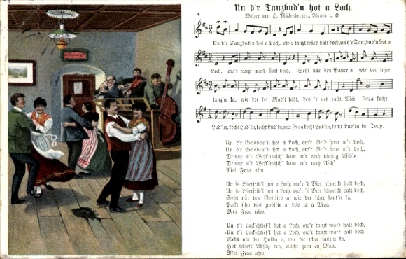 Song Ak Mückenberger, Hilmar, Un d'r Tanzbud'n hot a Loch, dansparen, muzikanten