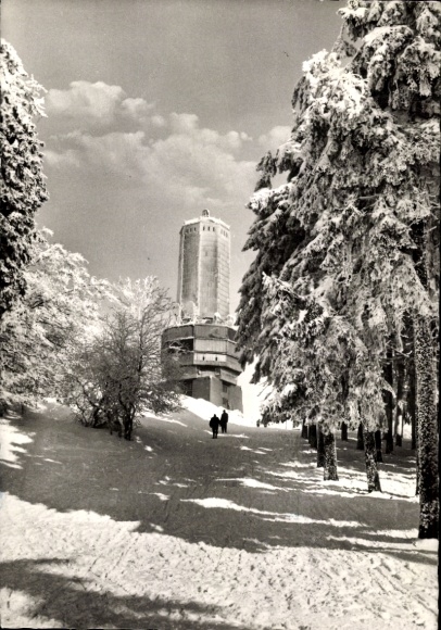 Postcard Niederreifenberg Schmitten im Taunus, Großer Feldberg, snow-covered landscape, Großer Fe...