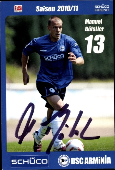 Autograph card footballer Manuel Bölstler, DSC Arminia Bielefeld, autograph