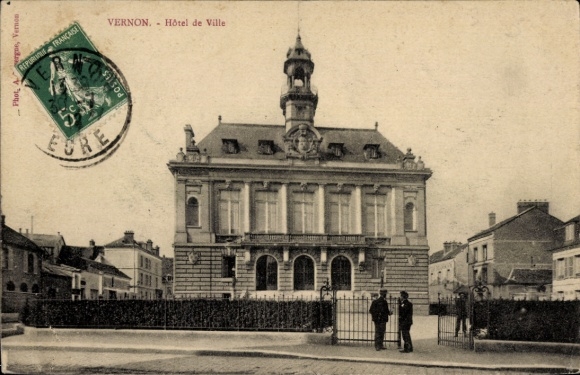 Ak Vernon Eure, Hôtel de Ville, Architektur,  , französische Stadt