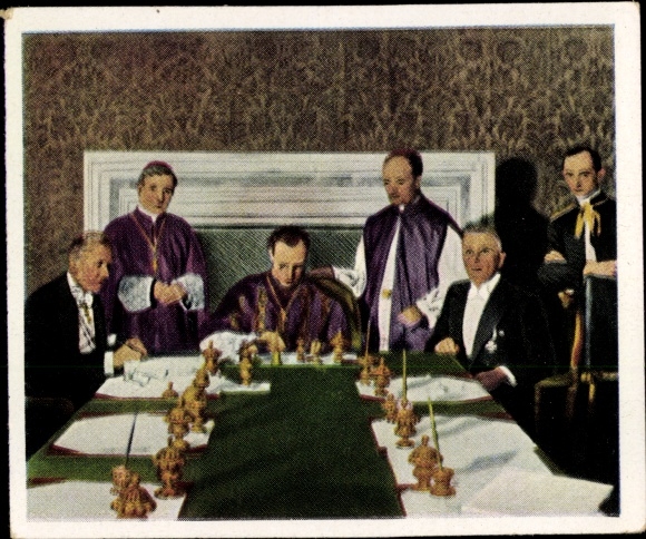 Obraz kolekcjonerski Okres powojenny nr 217 Lipiec 1933 Konkordat Rzeszy, Kardynał Pacelli, von Papen