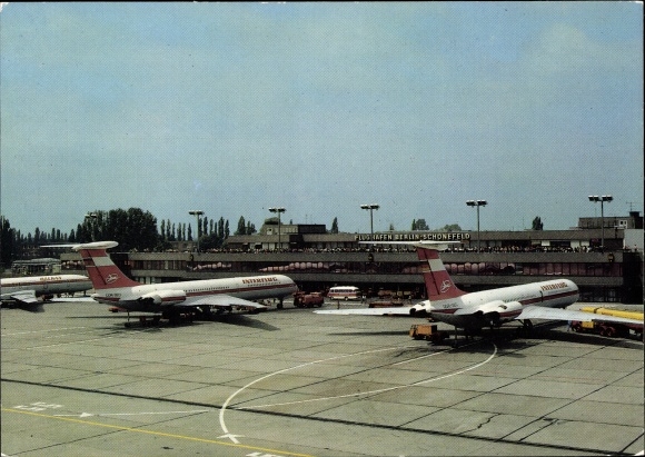 PC Schönefeld near Berlin, airport, Interflug DDR 3EC, passenger aircraft