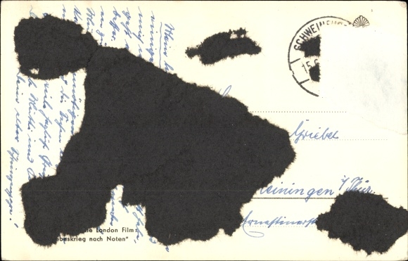Postcard Actor Klaus Biederstaedt, portrait