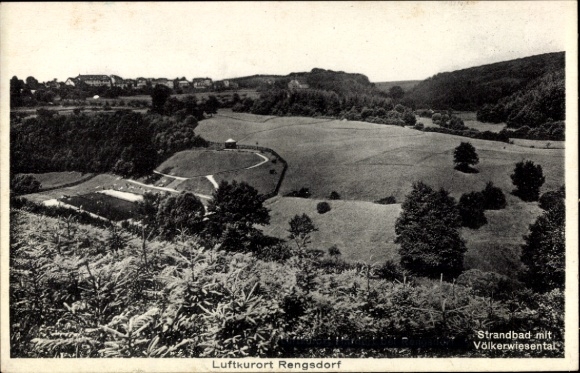 Postcard Rengsdorf in the Westerwald, climatic health resort beach, Völkerwiesental