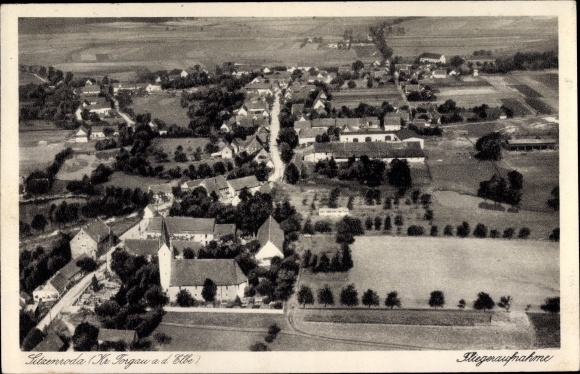 PC Sitzenroda Belgern Schildau in northern Saxony, view of the town, aerial photo
