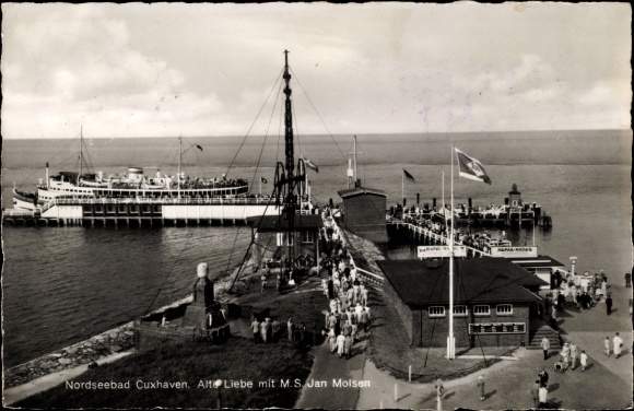 Ak Nordseebad Cuxhaven, Alte Liebe met MS Jan Molsen