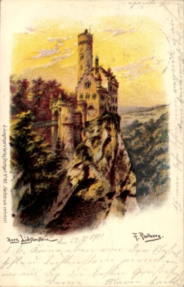 Artysta lito Perlberg, F., Honau Lichtenstein w Wirtembergii, Zamek Lichtenstein