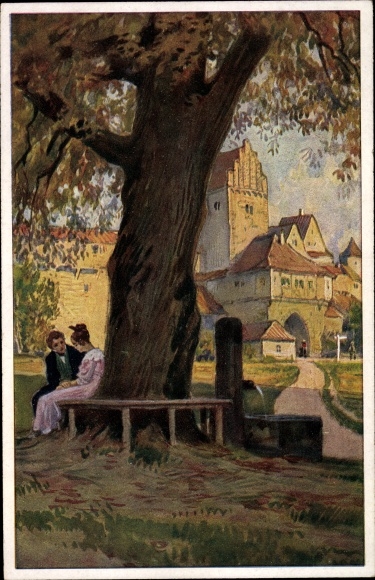 Song Postcard Hey, Paul, Am Brunnen vor dem Tore, Volksliederkarte Nr 29, Novitas 20741