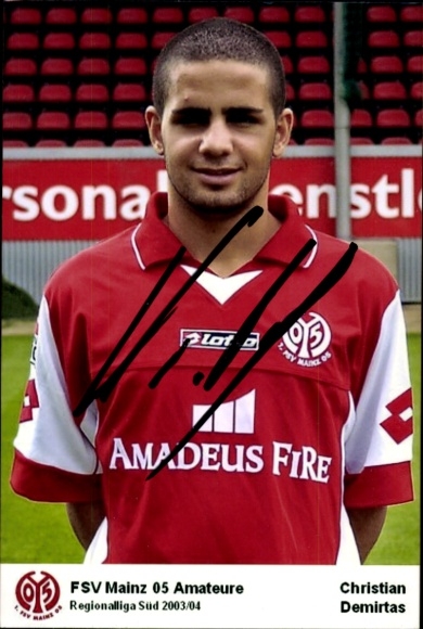 Autograph card footballer Christian Demirtas, 1. FSV Mainz 05