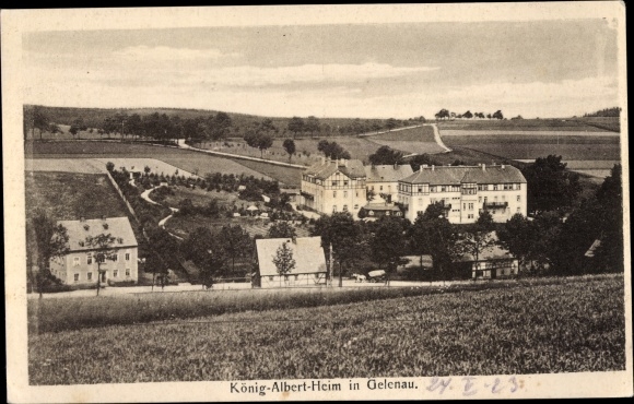 Postcard Gelenau in the Ore Mountains of Saxony, King Albert Heim