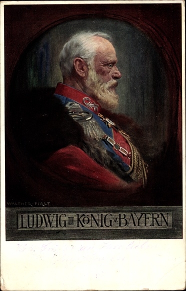 Artist PC Firle, Walther, King Ludwig III. of Bavaria, portrait