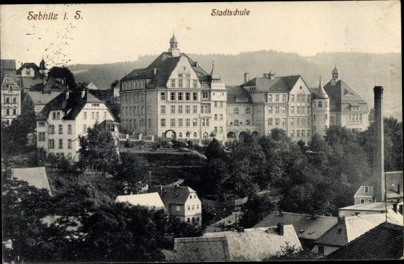 Ak Sebnitz Sachsen, Stadtschule