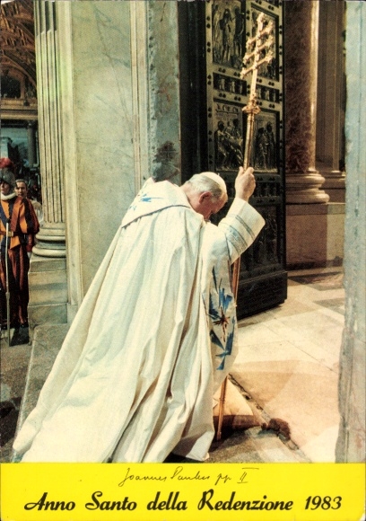 Postcard Pope John Paul II, Anno Santo della Redenzione 1983