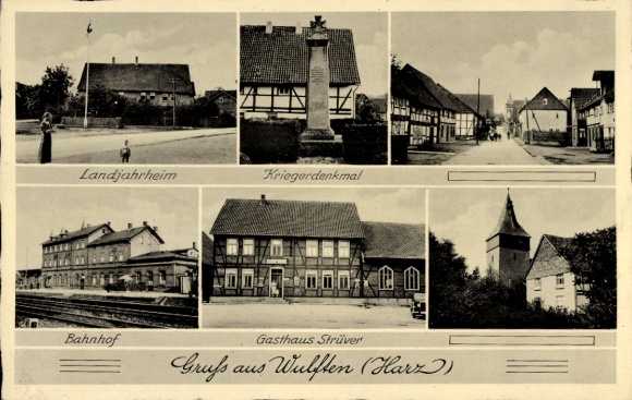 KP Wulften am Harz Dolna Saksonia, zajazd Strüver, dworzec kolejowy, Landjahrheim