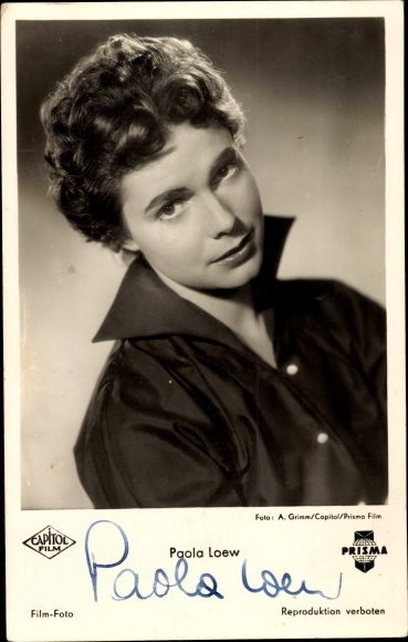 Postcard Actress Paola Loew, Portrait, Capitol Film, Autograph
