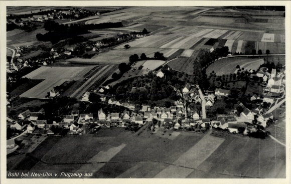 Ak Bühl in Baden, Mehliskopf, Luftaufnahme von Bühl, Felder, Häuser, Landschaft