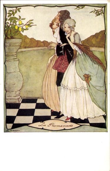 Kunstenaar Ak Cramer, R., Noble People, Promenade