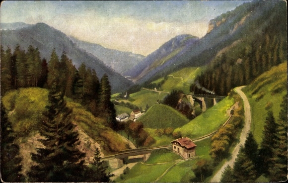 Artist PC Hoffmann, H., Breitnau in the Black Forest, Höllental near the Ravenna Gorge