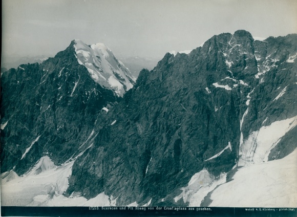 Photo Graubünden, Piz Scerscen, Piz Roseg, seen from the Crast&#39;agüzza