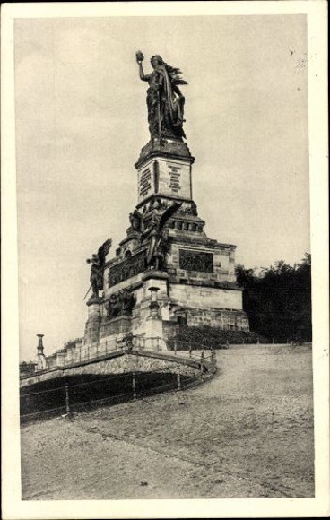 10 alte Ak Niederwalddenkmal am Rhein, verschiedene Ansichten, teilweise gemalt