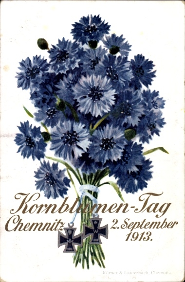 PC Chemnitz Saxony, Cornflower Day 1913, Iron Cross