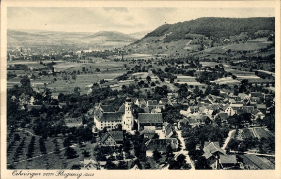 Ak Oehningen Öhningen am Untersee Baden, luchtfoto