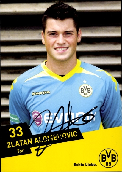 Autograph card footballer Zlatan Alomerovic, BVB 09 Borussia Dortmund, autograph