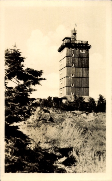 Ak Brocken im Harz, Brockenturm