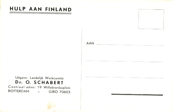 Postcard Finsche vrijwiligers laygen den eed van trouw aan God en Vaderland af