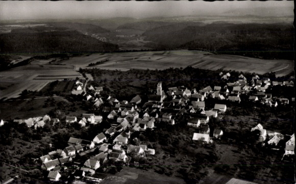 Ak Bierlingen Starzach in Württemberg, luchtfoto