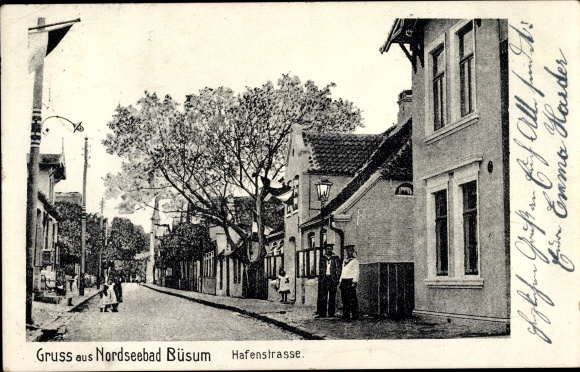 Ak Nordseebad Büsum, Hafenstrasse
