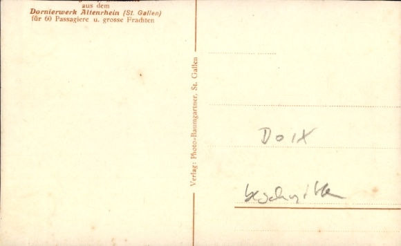 Airship Atlantic, Dornier Do X, Dornierwerk Altenrhein, St. Gallen