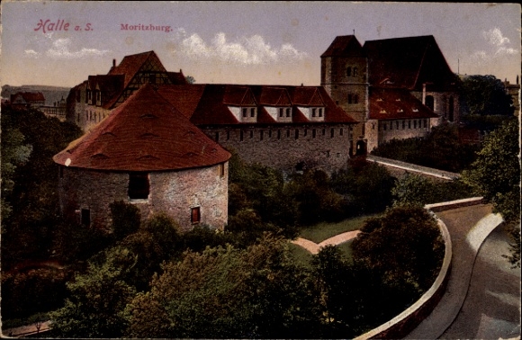 Ak Halle an der Saale, Halle a. s., Moritzburg,  Gebäude, Landschaft, keine Persönlichkeiten