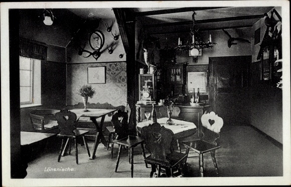Postcard Borstel Bispingen Lüneburg Heath, Pension Lönsklause