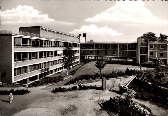 Postcard Viersen in North Rhine-Westphalia, Girls' High School