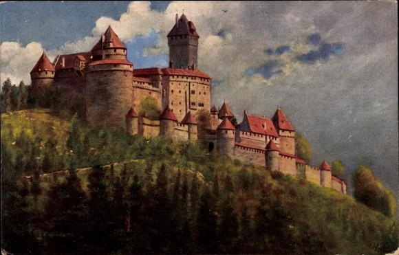 Artist Postcard Hoffmann, Heinrich, Orschwiller Orschweiler Alsace Bas Rhin, Hohkönigsburg