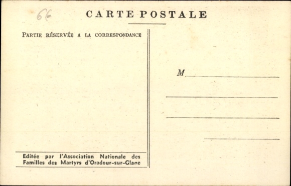 Postcard Oradour sur Glane Haute Vienne, general view of corpses in a barn